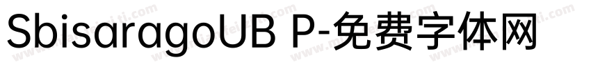 SbisaragoUB P字体转换